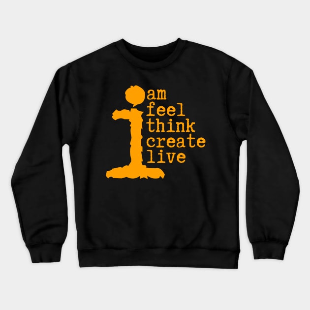 Human Am I Life Instructions Crewneck Sweatshirt by JSJ Art